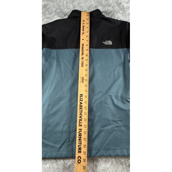 Boys North Face Soft Shell Jacket Size XL (18-20) Black Grayish Blue - Picture 15 of 16